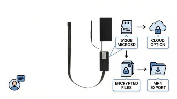 DIY spy camera kit, 1080p WiFi6 hidden cam DIY module with audio, AI detection, RTSP, OBS and local/cloud storage