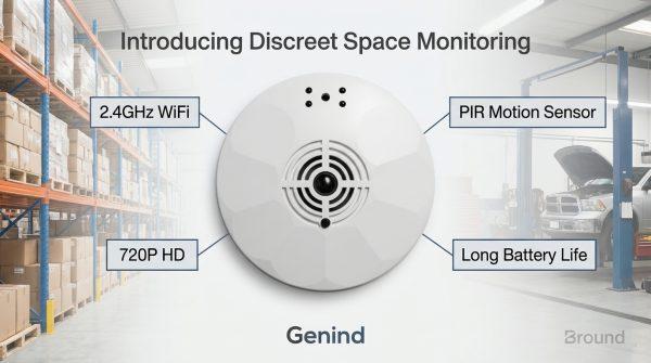 RX-S1 Smoke Detector WiFi hidden camera with app, 250-Day Battery, Remote View, SD Recording